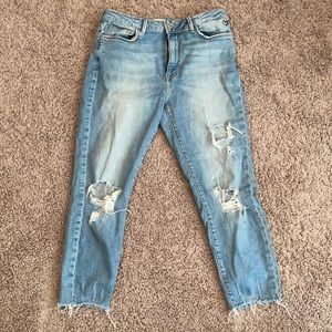 Distressed jeans
